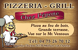 Pizzeria Chez Pepone pour Faucon a emporter