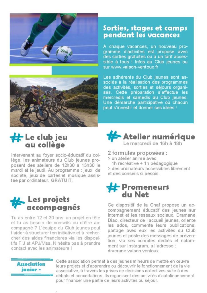 Info Club jeunes & Ecole multisports à Vaison la Romaine